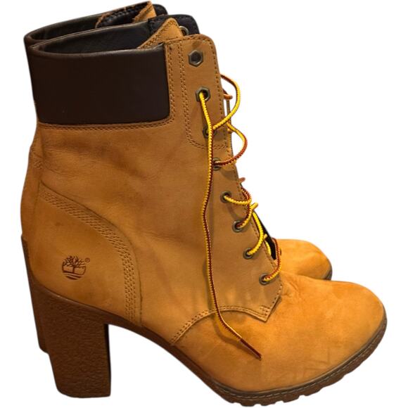 Timberland Allington Mid Lace-Up Boot wheat winter fall style  3.5" heel size 9 - Picture 14 of 16